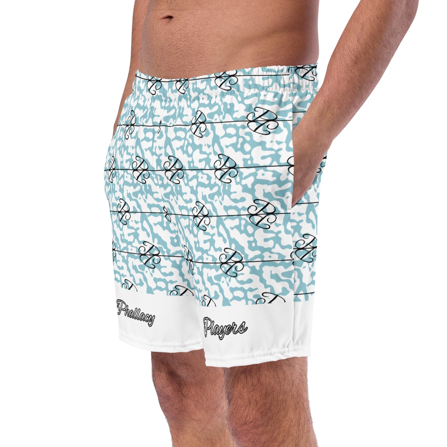 Phallacy Players Camo Designer Men's Swim Trunks