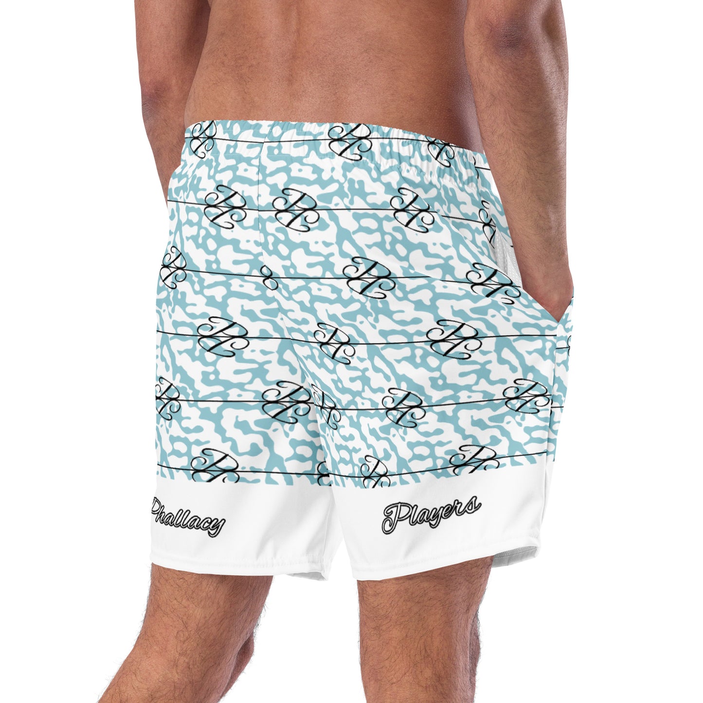 Phallacy Players Camo Designer Men's Swim Trunks