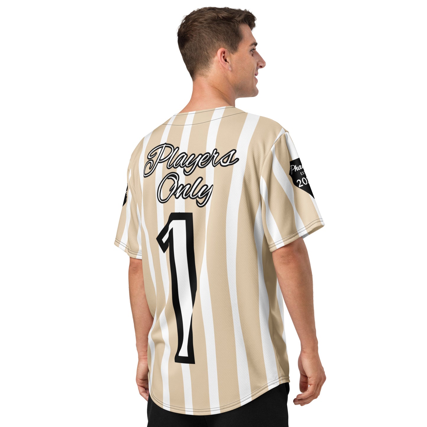 Phallacy Striped Designer Unisex Baseball Jersey