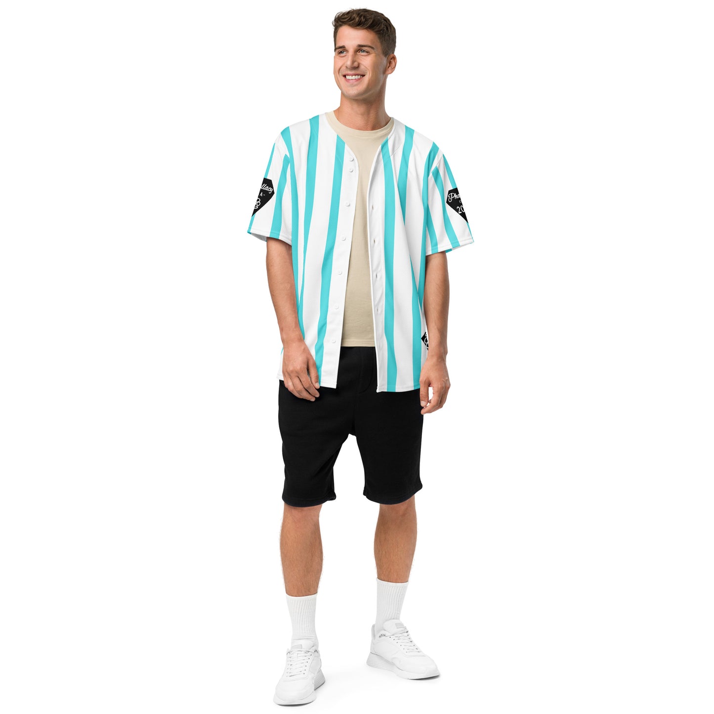 Phallacy Striped  Designer Unisex Baseball Jersey