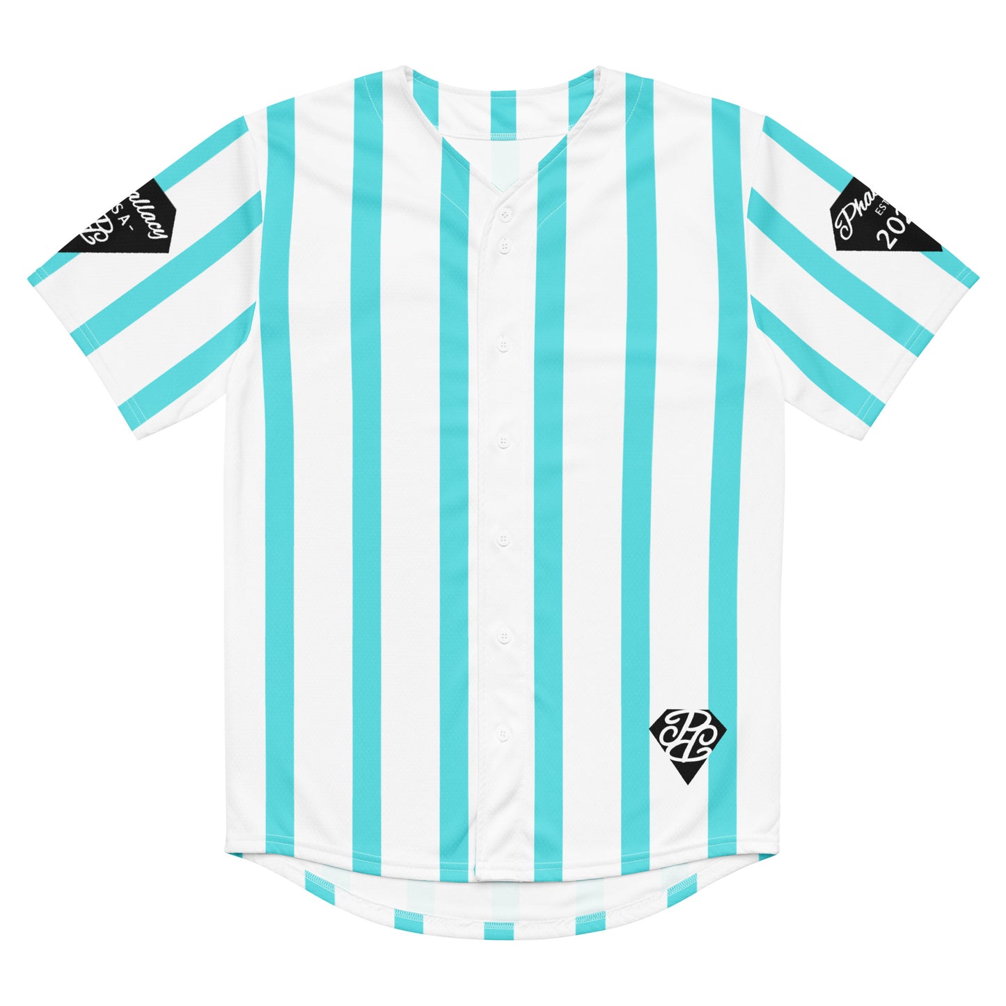 Phallacy Striped  Designer Unisex Baseball Jersey