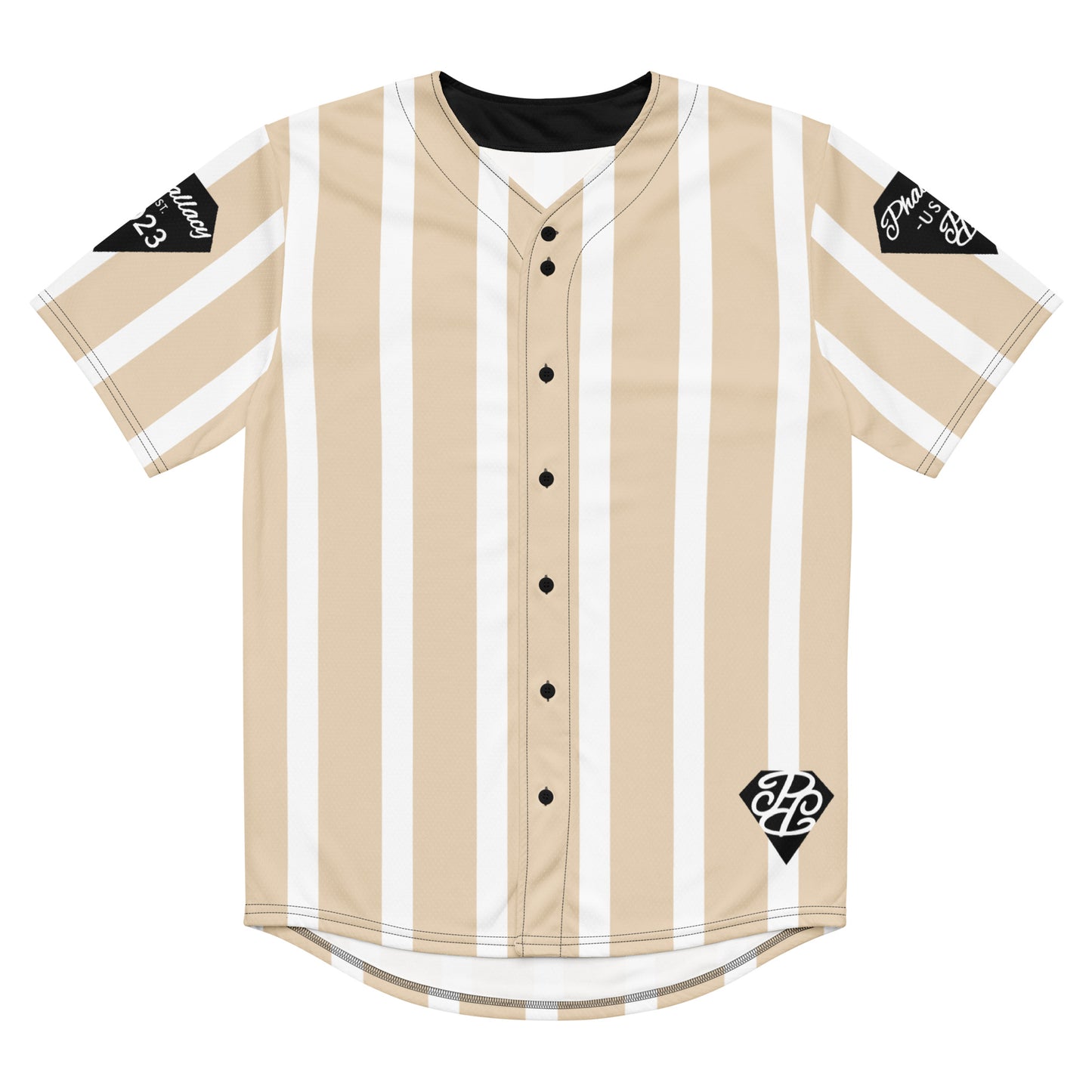 Phallacy Striped Designer Unisex Baseball Jersey