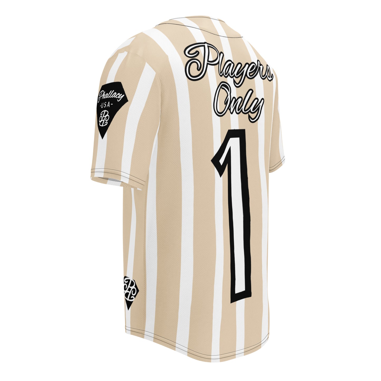 Phallacy Striped Designer Unisex Baseball Jersey