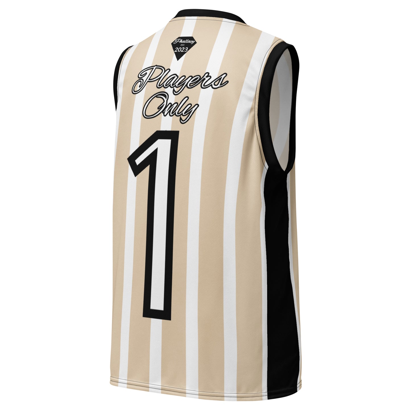 Phallacy Striped Designer Unisex Basketball Jersey