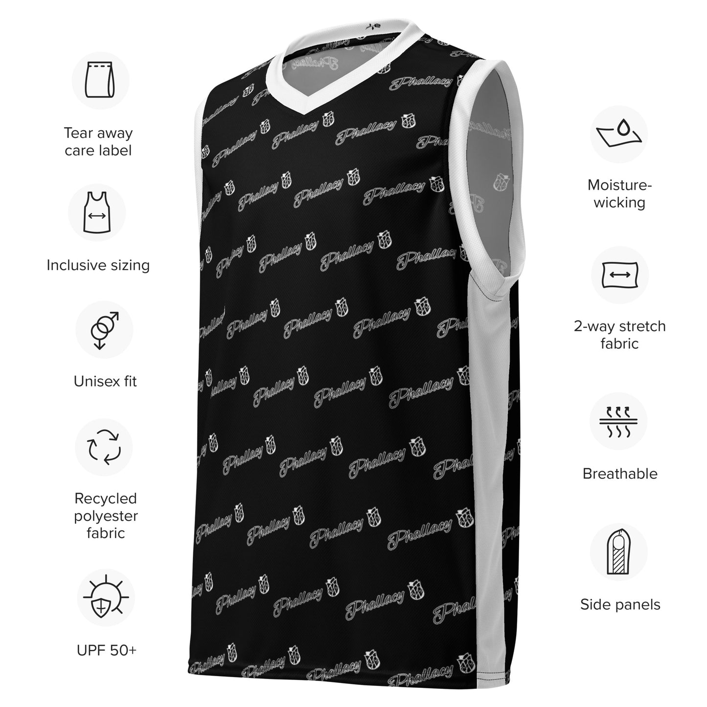 Phallacy Designer Unisex Basketball Jersey