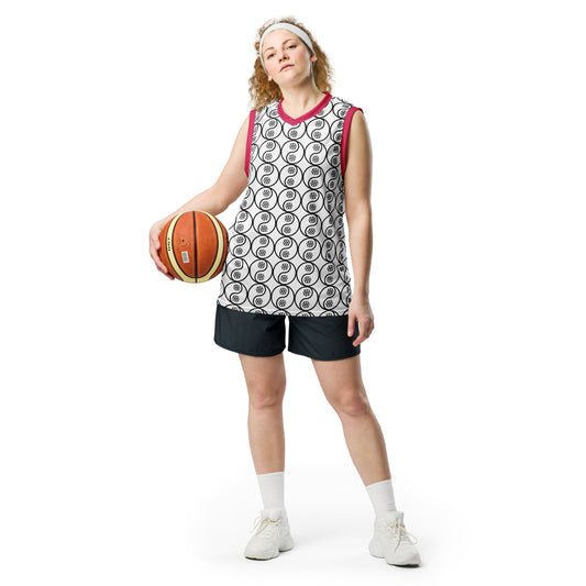 Phallacy Yin-Yang Designer Unisex Basketball Jersey