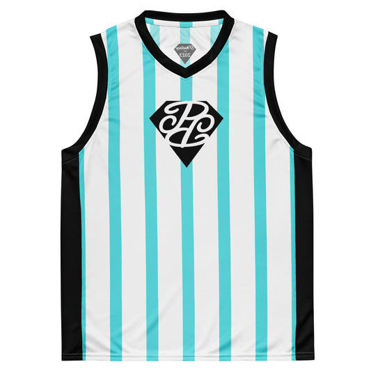 Phallacy Striped Designer Unisex Basketball Jersey