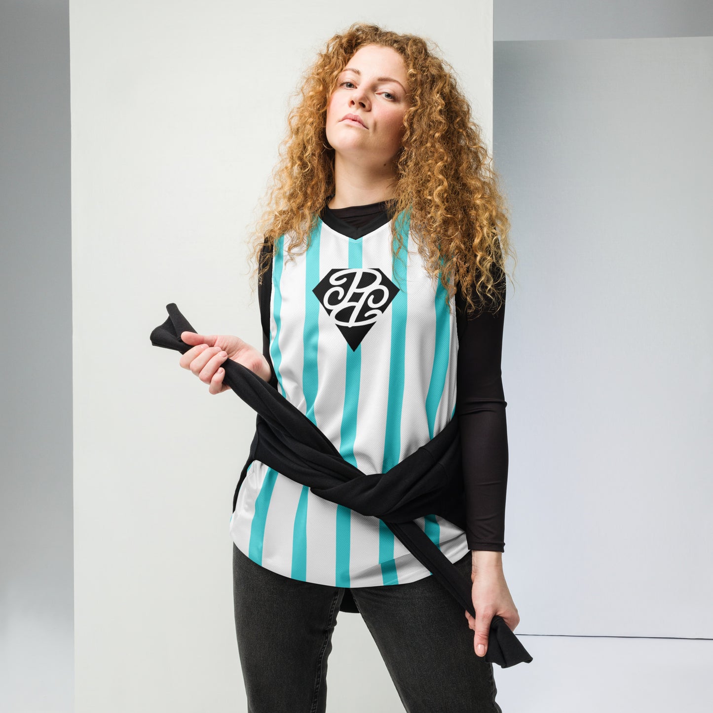 Phallacy Striped Designer Unisex Basketball Jersey