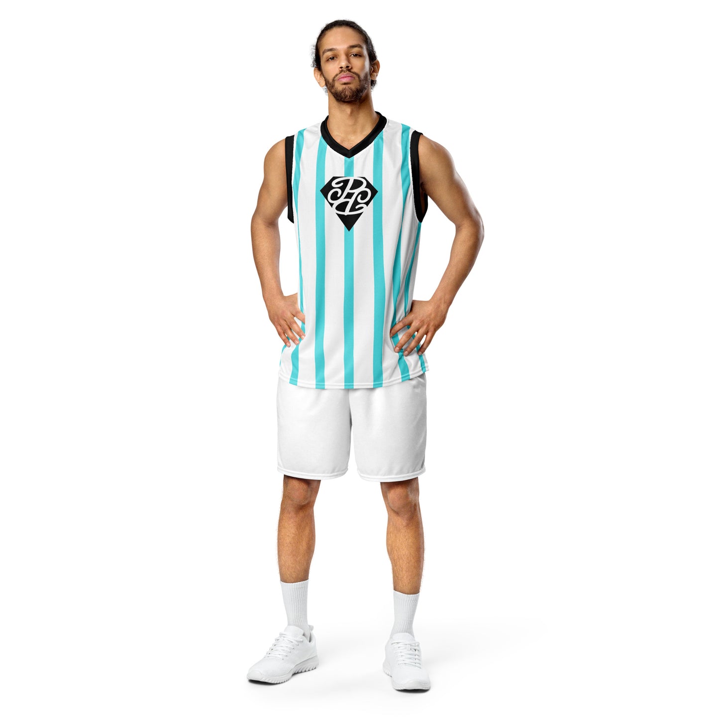 Phallacy Striped Designer Unisex Basketball Jersey