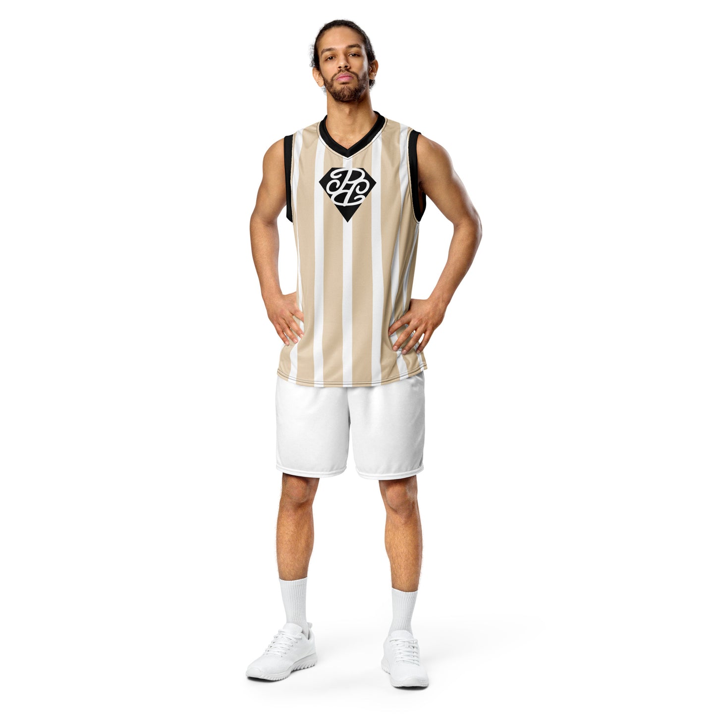 Phallacy Striped Designer Unisex Basketball Jersey