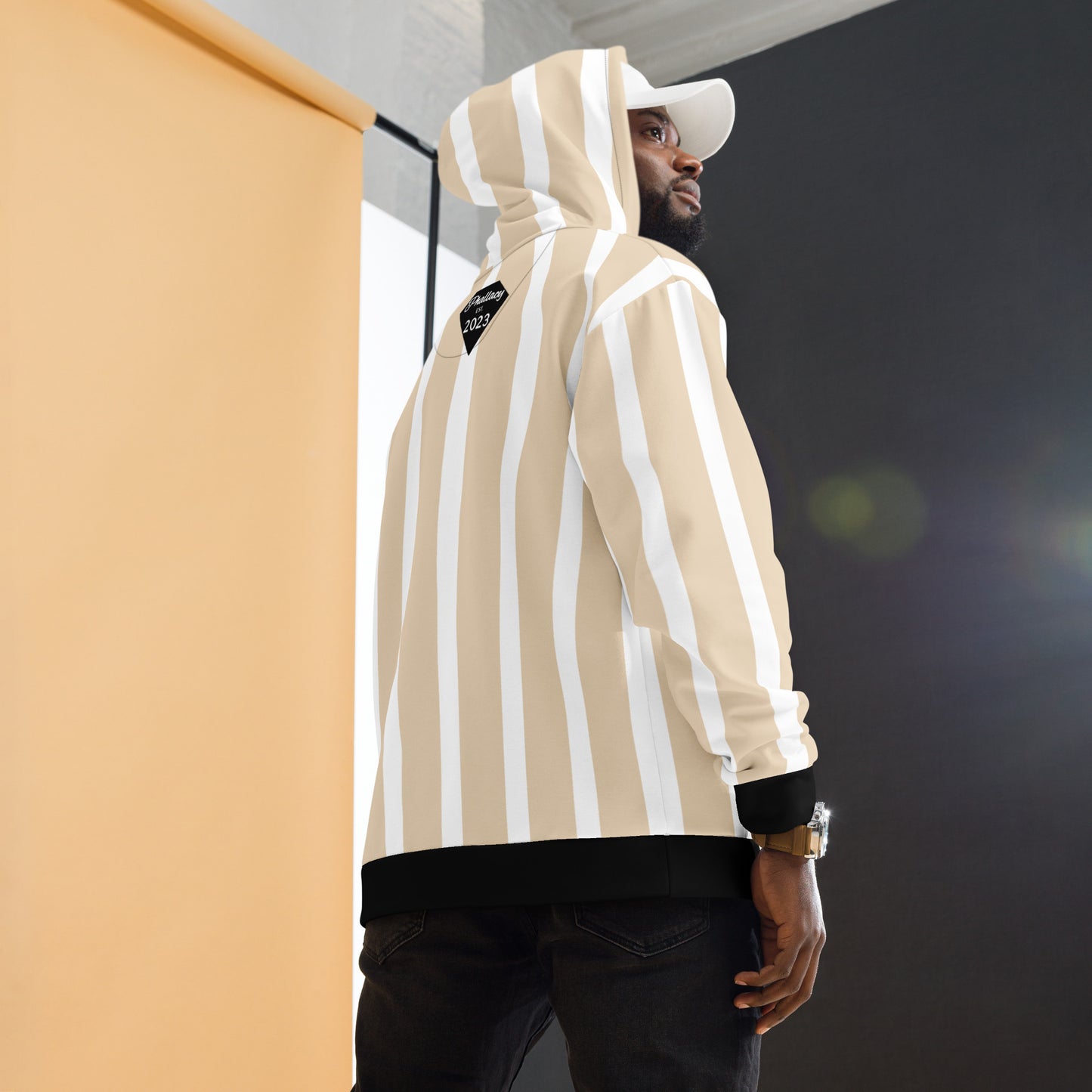 Phallacy Striped Designer Unisex Hoodie