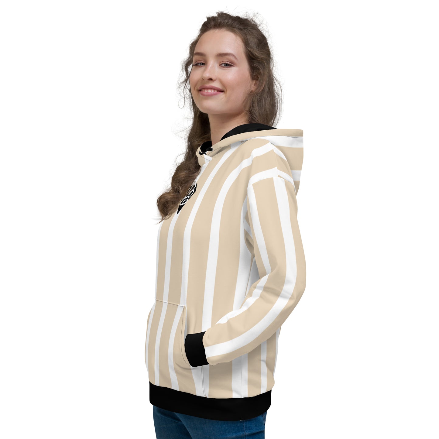 Phallacy Striped Designer Unisex Hoodie