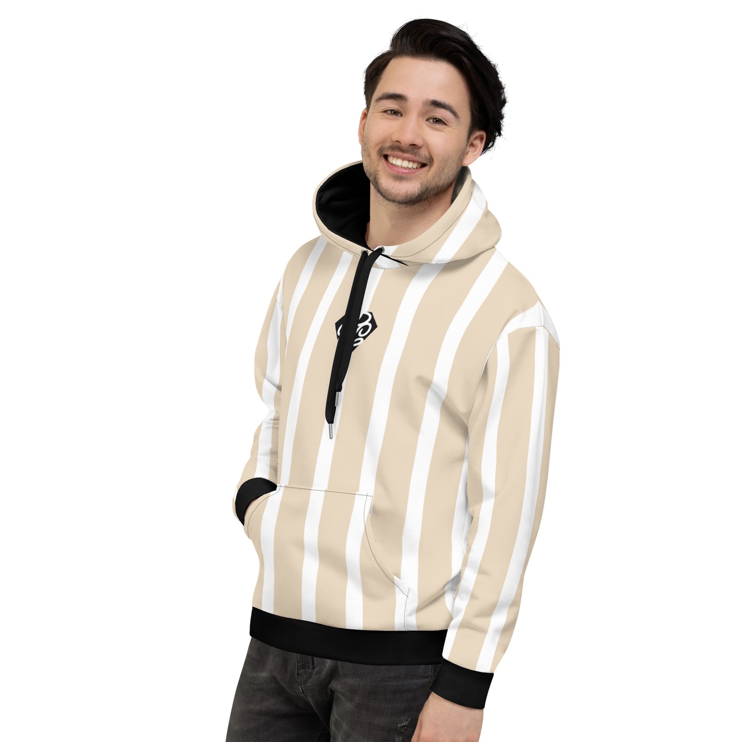 Phallacy Striped Designer Unisex Hoodie