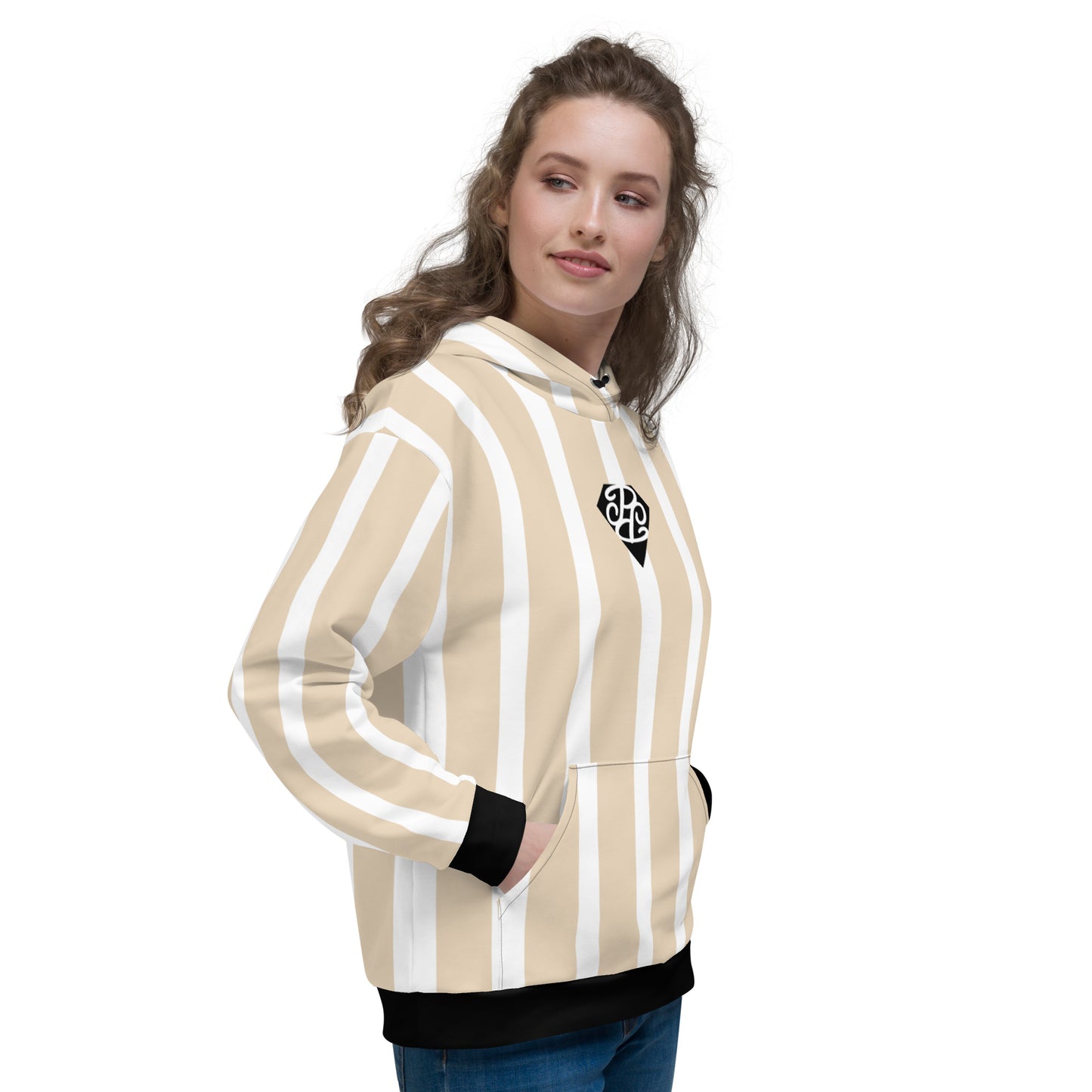 Phallacy Striped Designer Unisex Hoodie