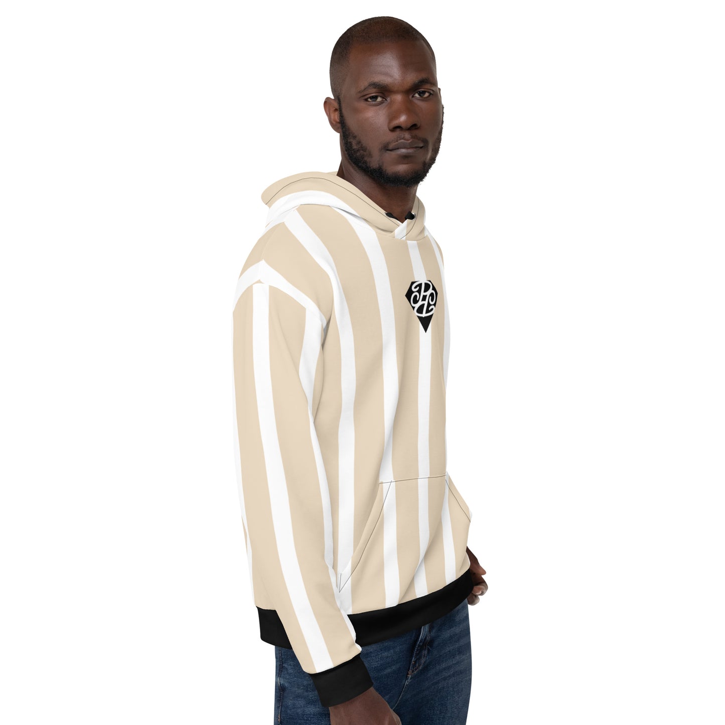 Phallacy Striped Designer Unisex Hoodie