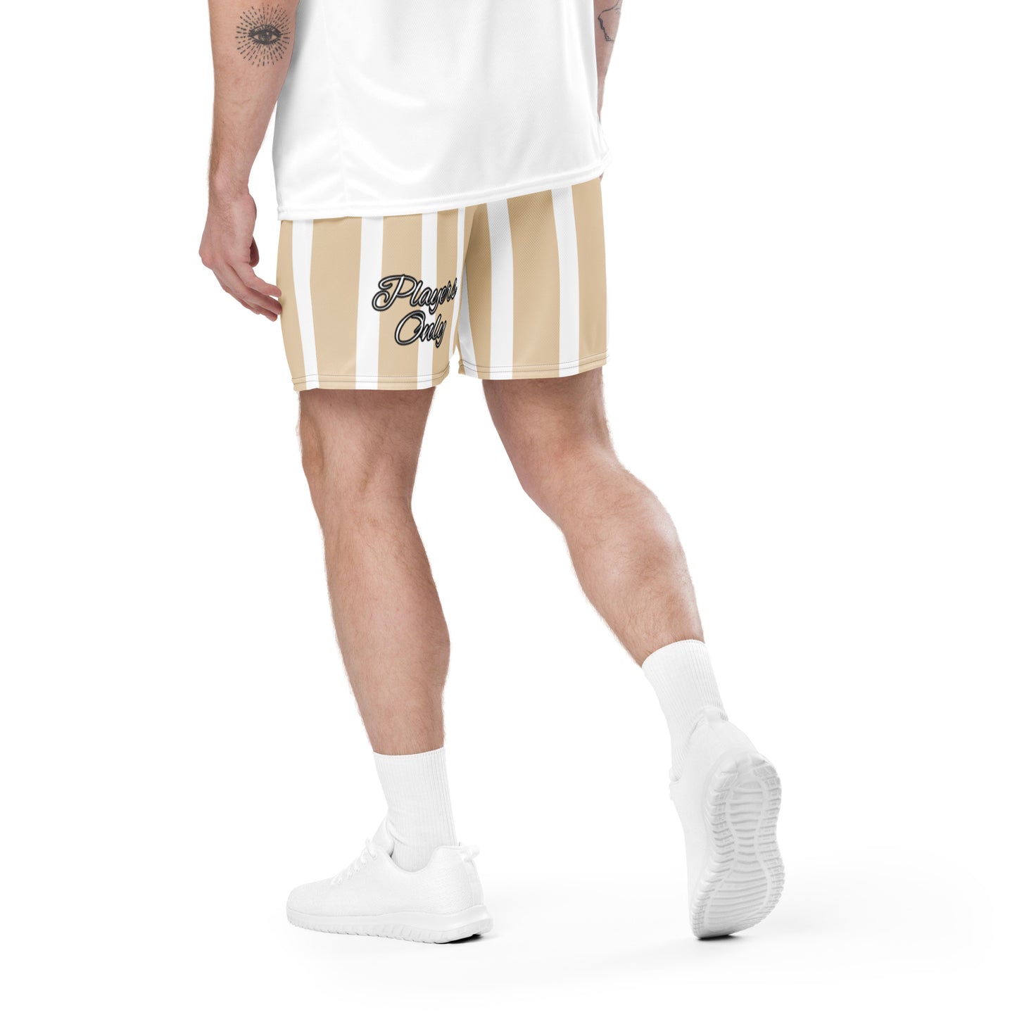 Phallacy Striped Designer Unisex Mesh Shorts