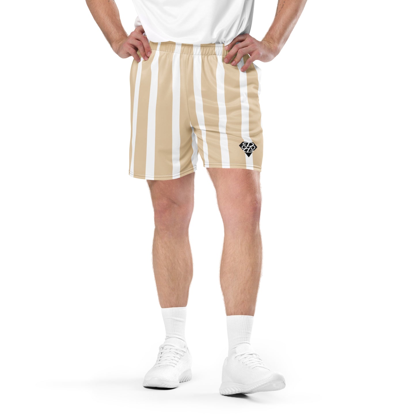 Phallacy Striped Designer Unisex Mesh Shorts