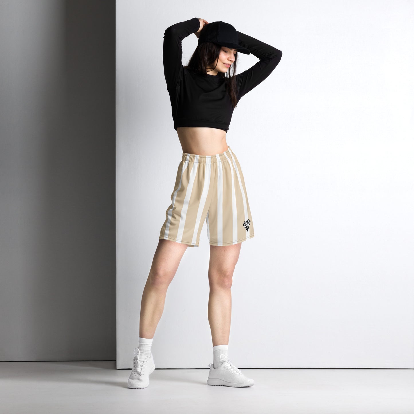 Phallacy Striped Designer Unisex Mesh Shorts