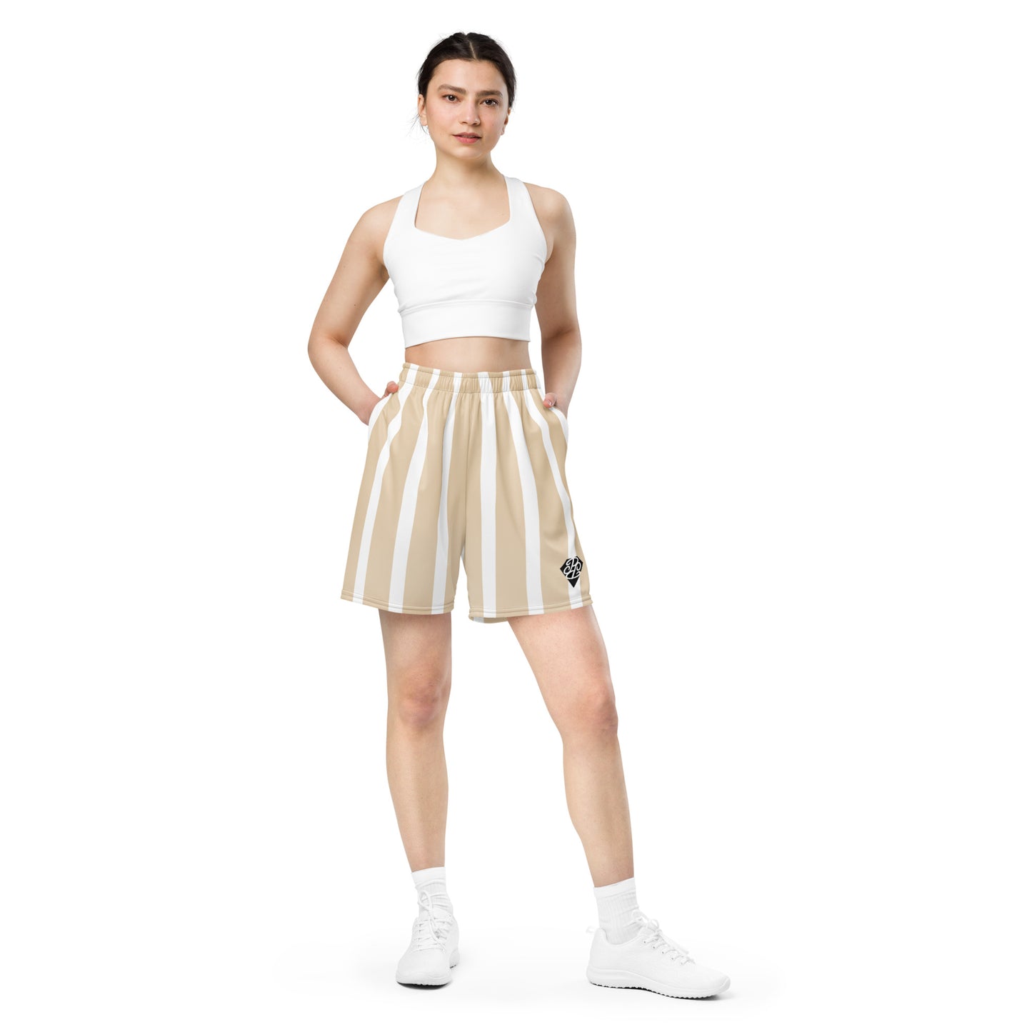 Phallacy Striped Designer Unisex Mesh Shorts