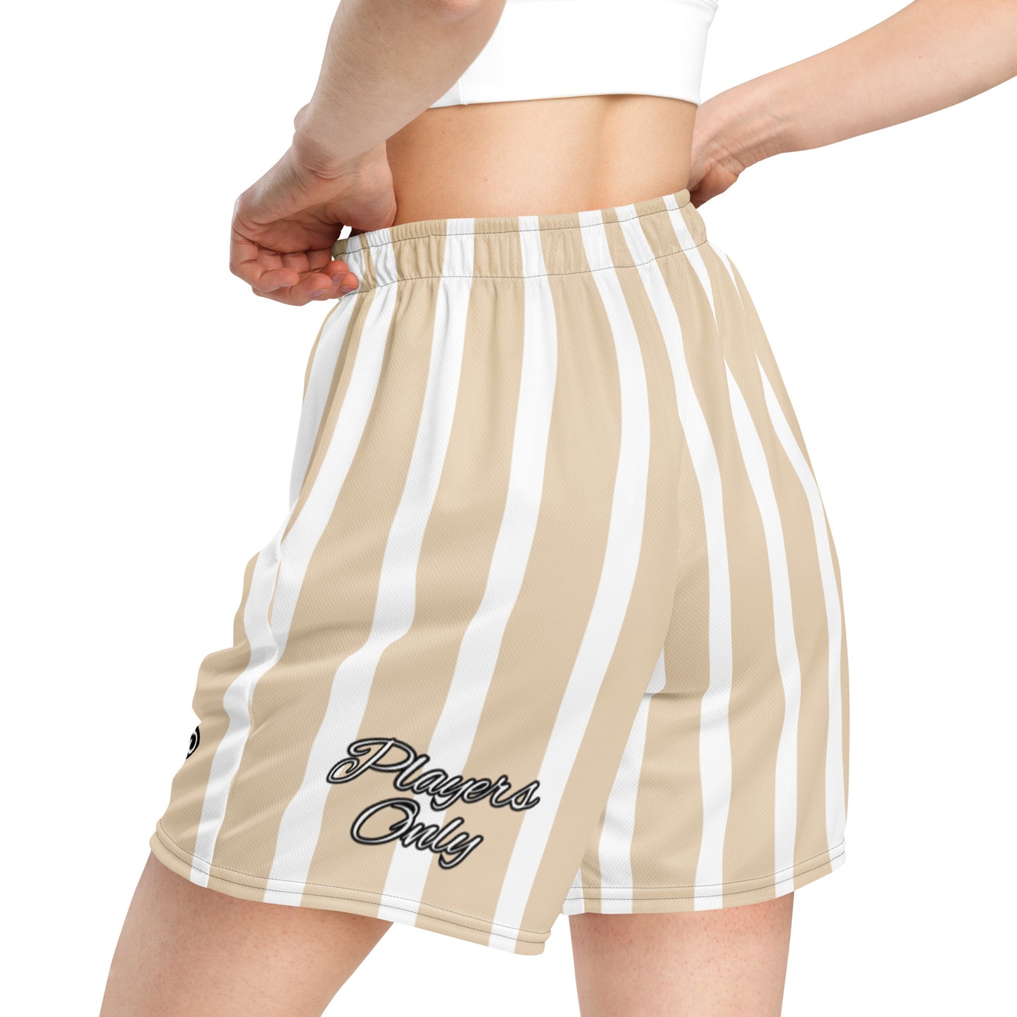 Phallacy Striped Designer Unisex Mesh Shorts