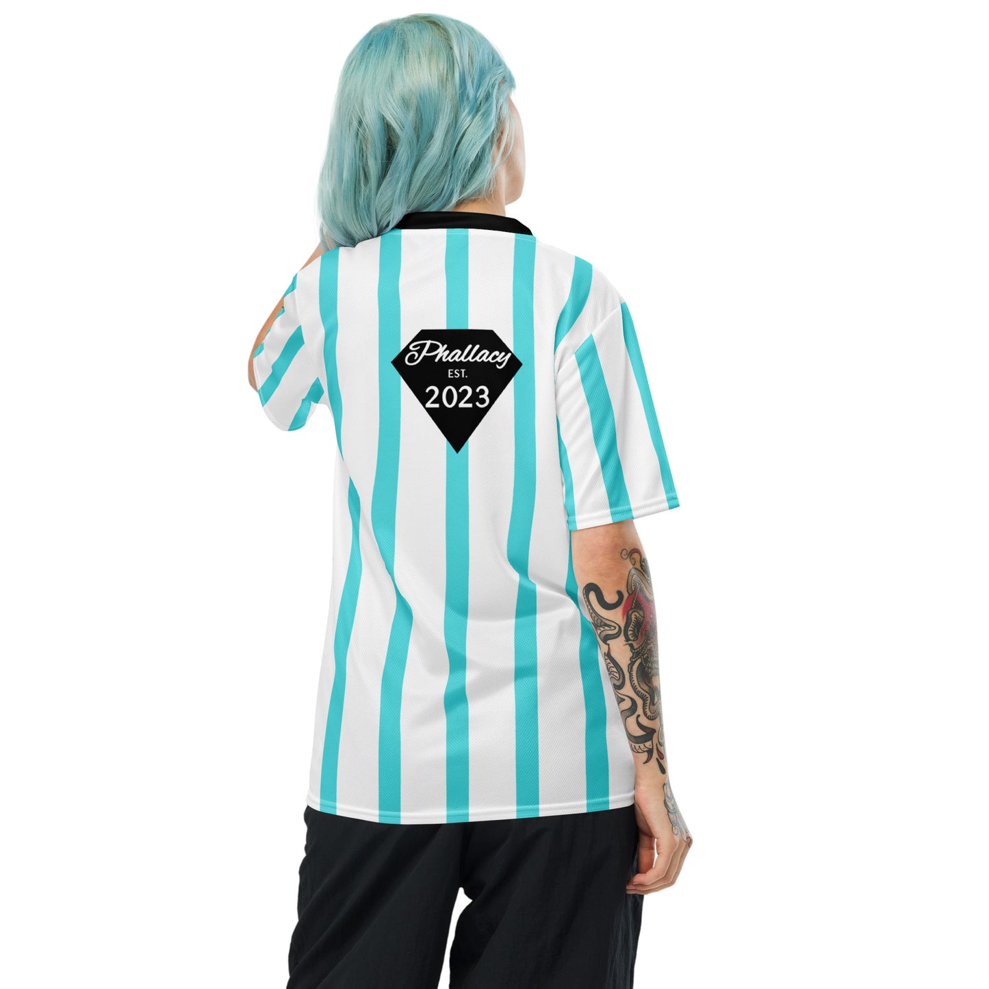 Phallacy Striped Designer Unisex Sports Jersey