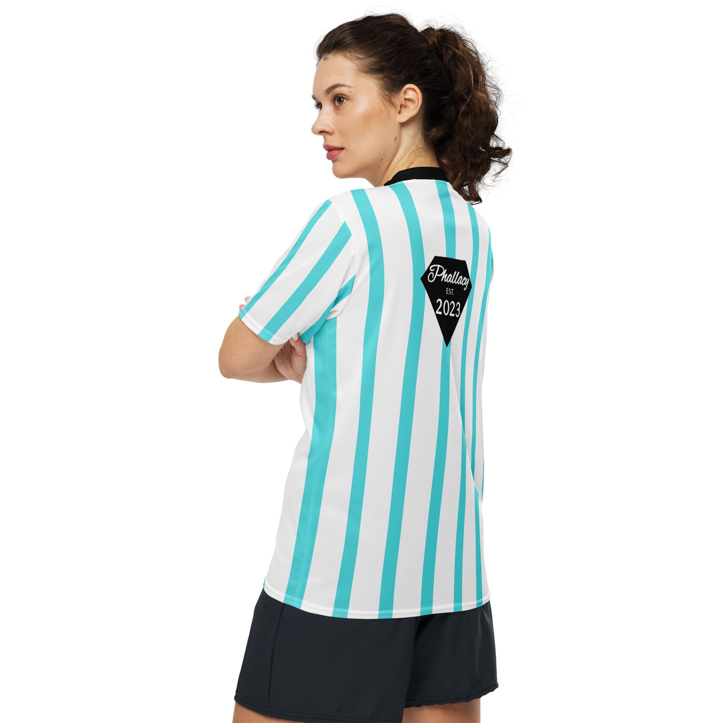 Phallacy Striped Designer Unisex Sports Jersey