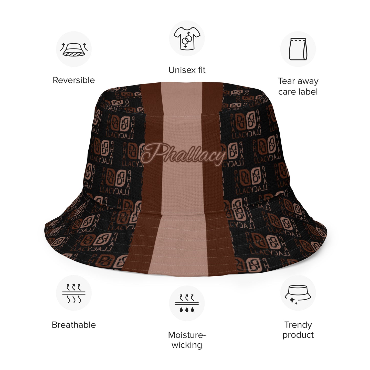 Phallacy Balance Designer Reversible Bucket Hat