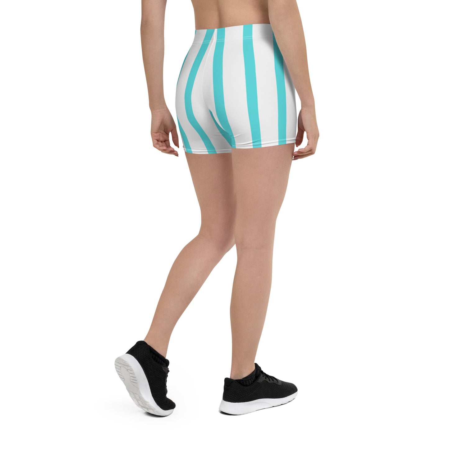 Phallacy Striped Designer Women's Gym Shorts