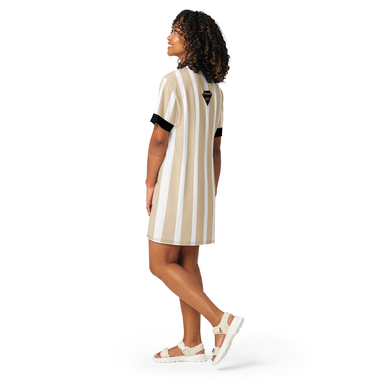 Phallacy Striped Designer T-shirt Dress