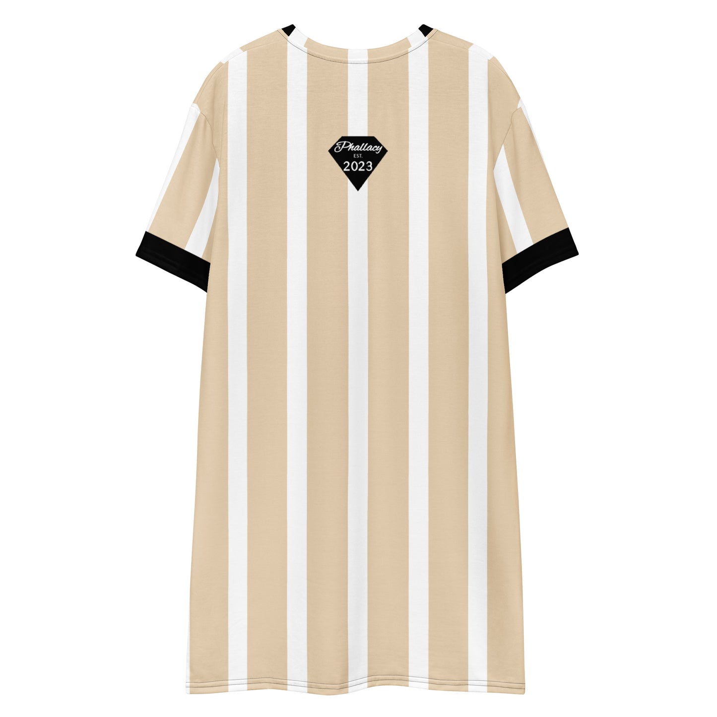 Phallacy Striped Designer T-shirt Dress