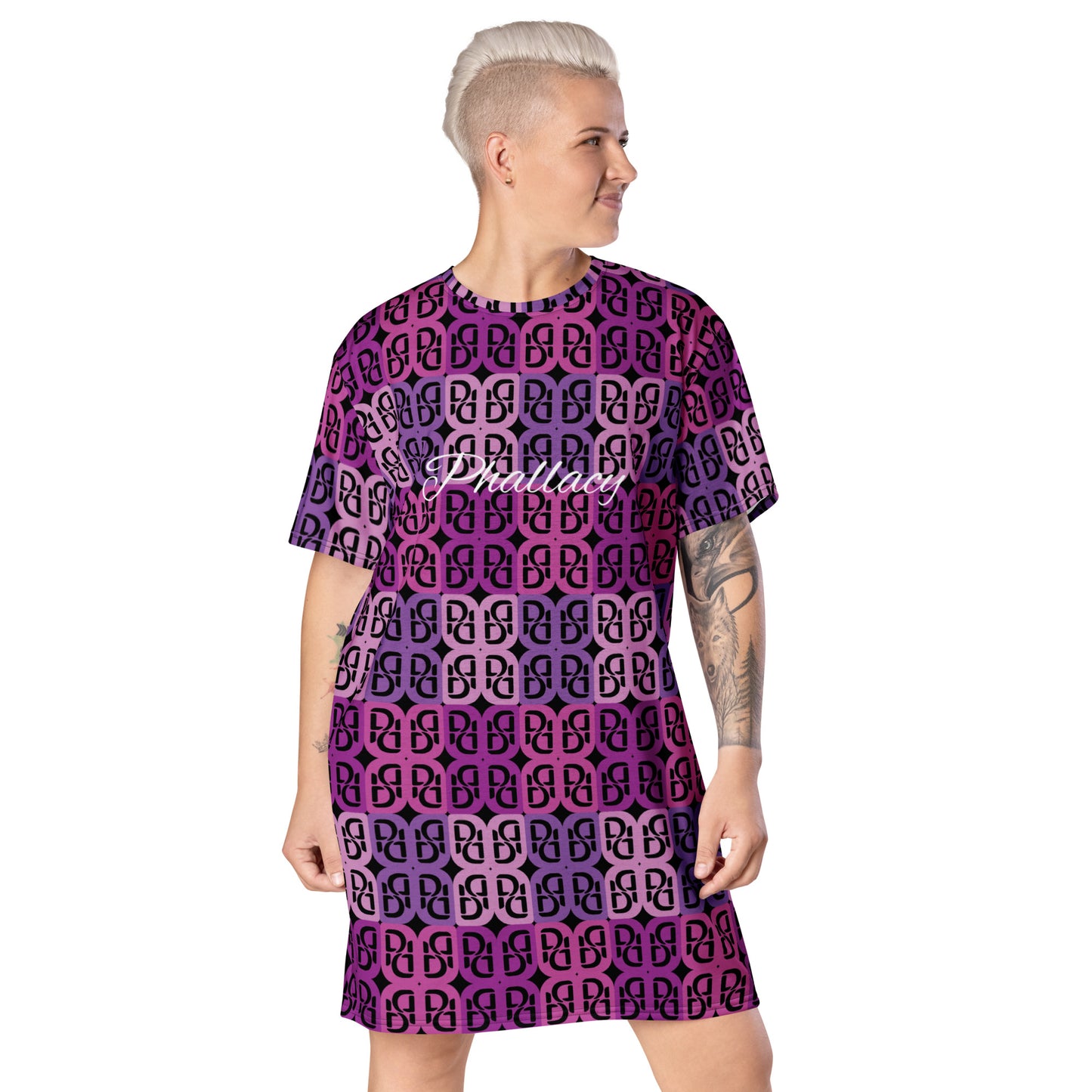 Phallacy Monogram Designer T-shirt dress