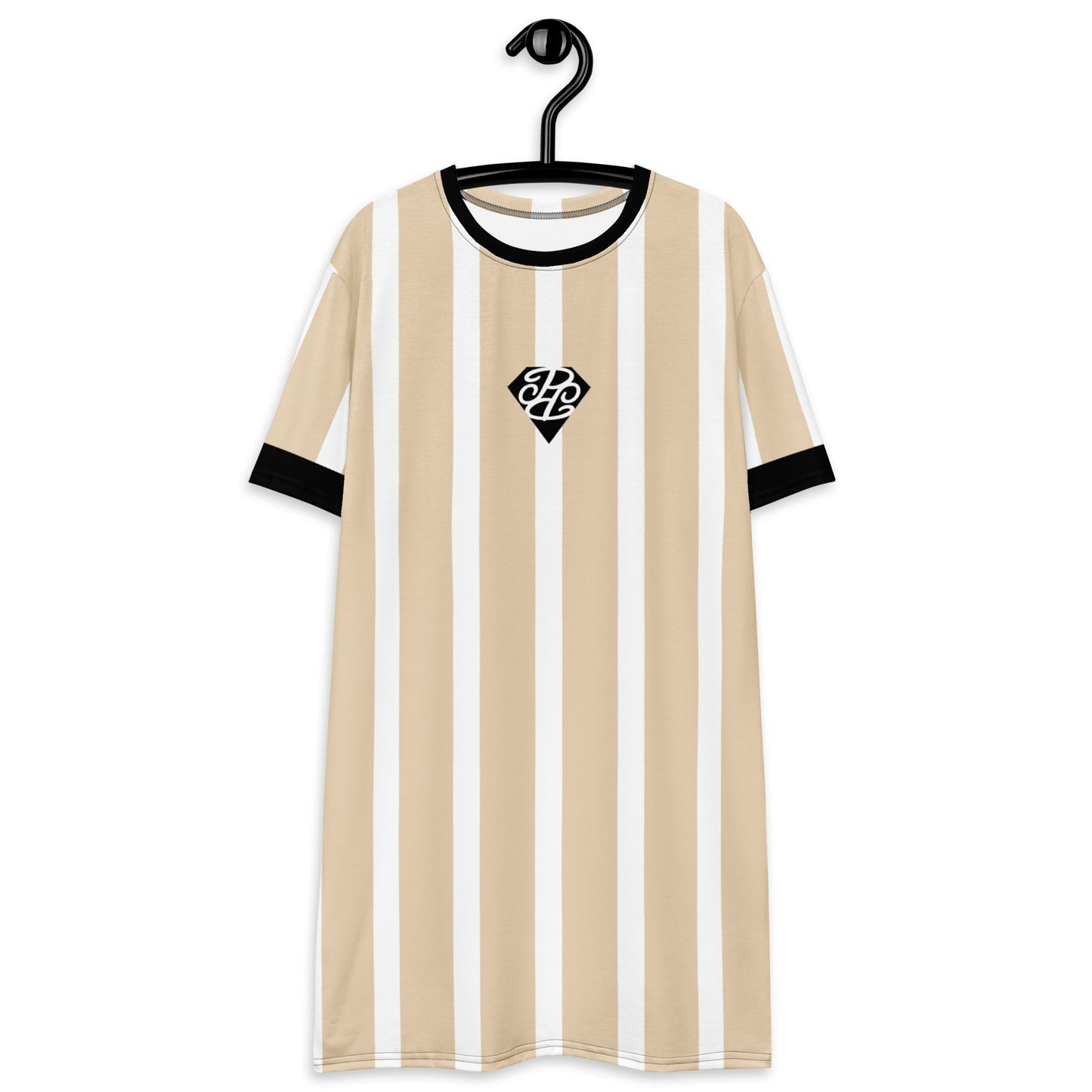 Phallacy Striped Designer T-shirt Dress