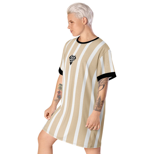 Phallacy Striped Designer T-shirt Dress