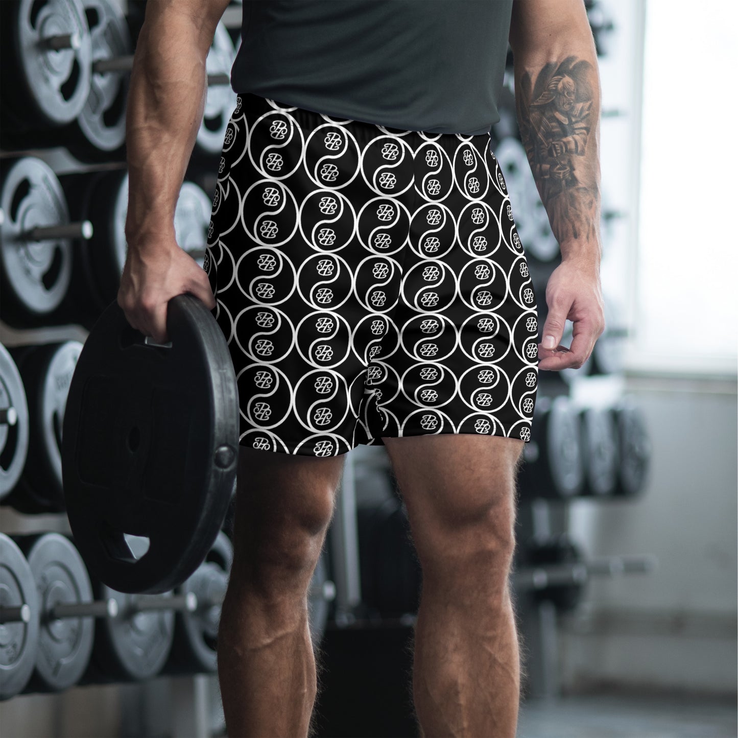 Phallacy Yin-Yang Designer Unisex Athletic Shorts