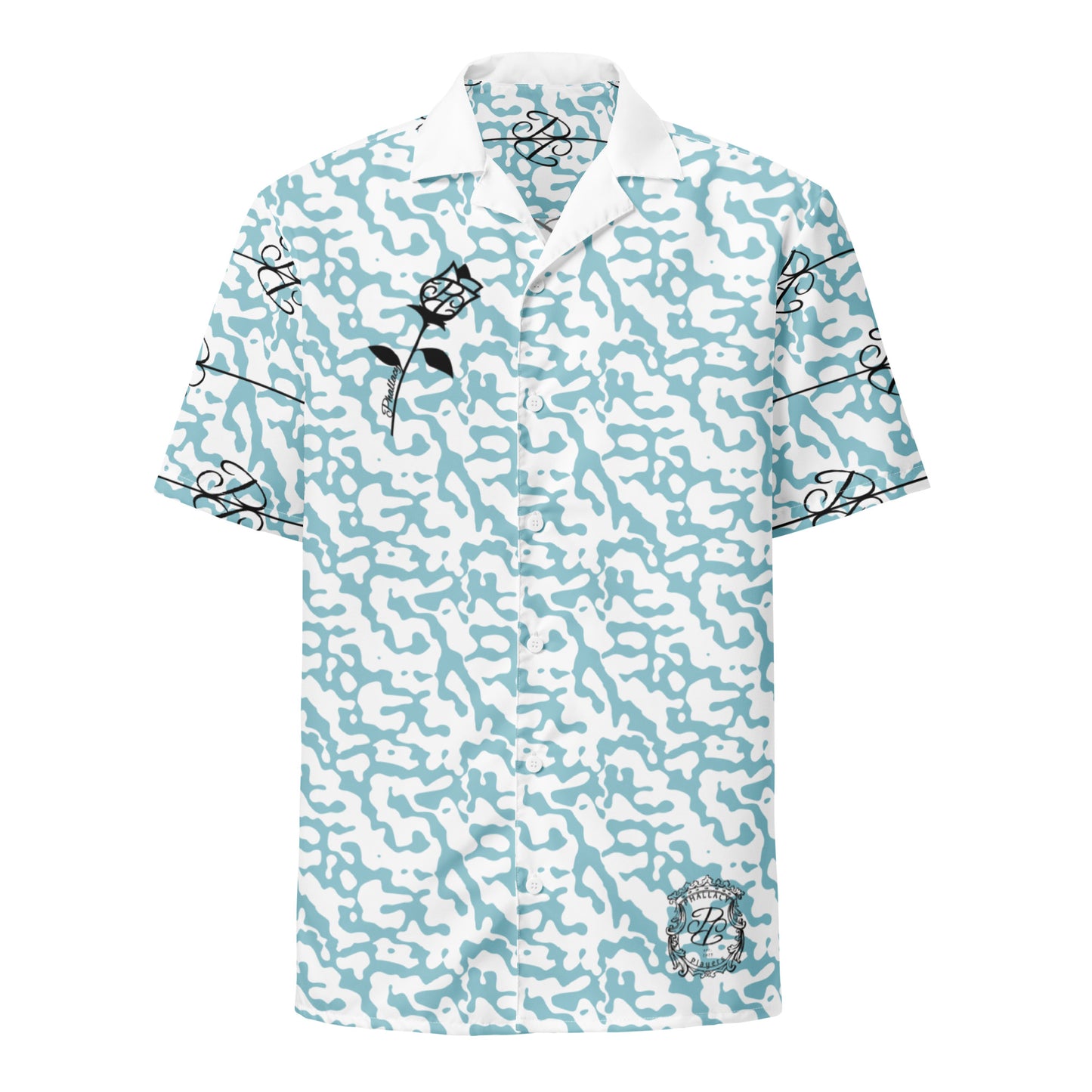 Phallacy Players Camo Designer Unisex Button Up Shirt