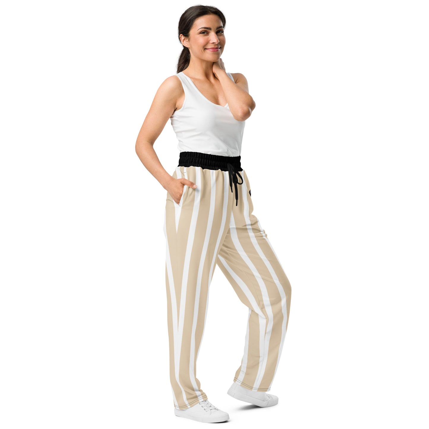 Phallacy Striped Designer Unisex Wide-leg Joggers