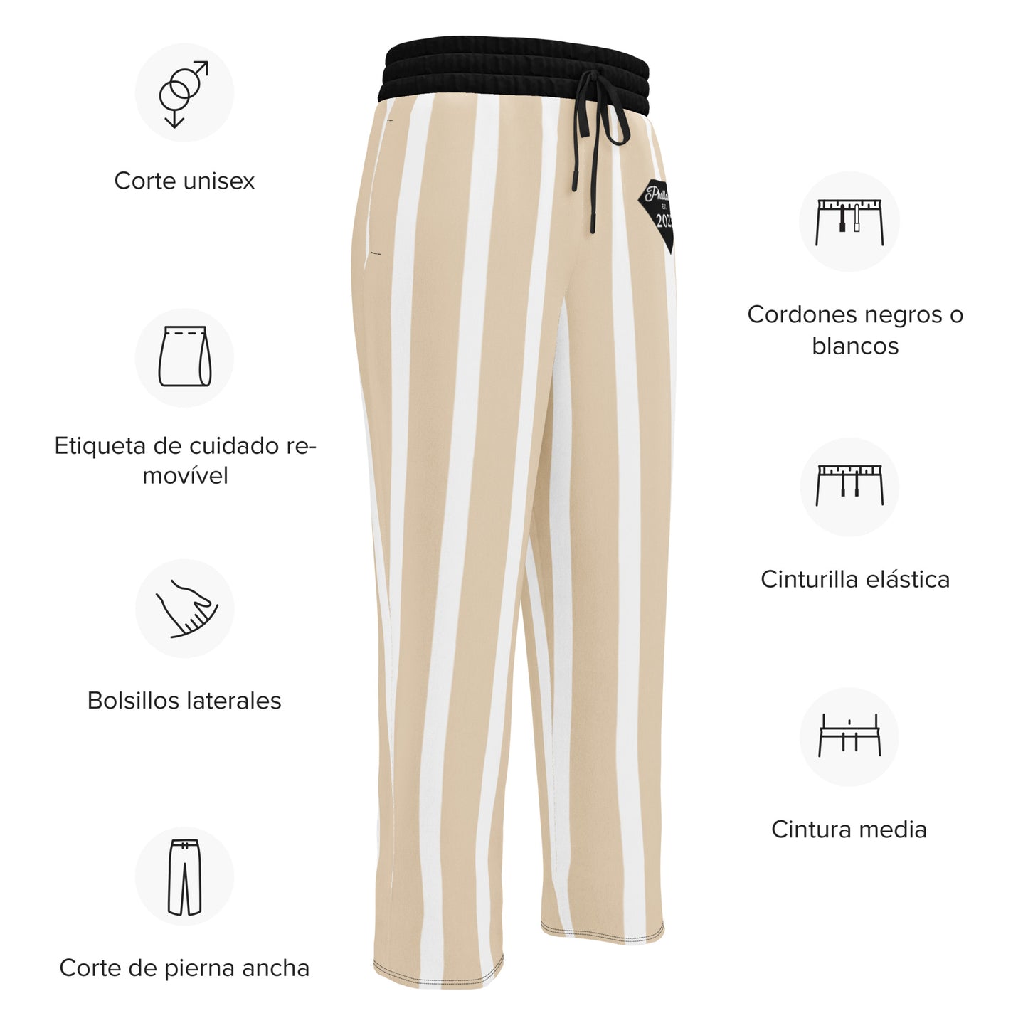 Phallacy Striped Designer Unisex Wide-leg Joggers