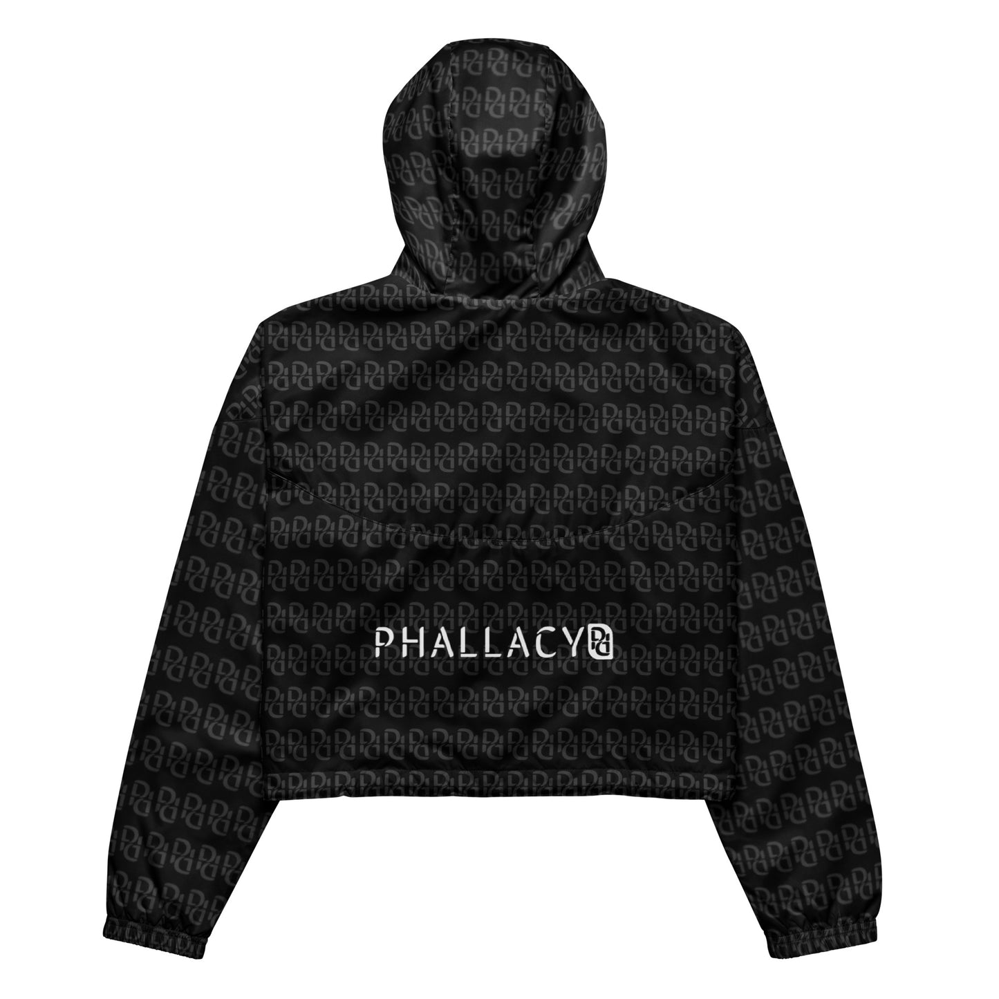 Phallacy Designer Women’s Cropped Windbreaker Hoodie