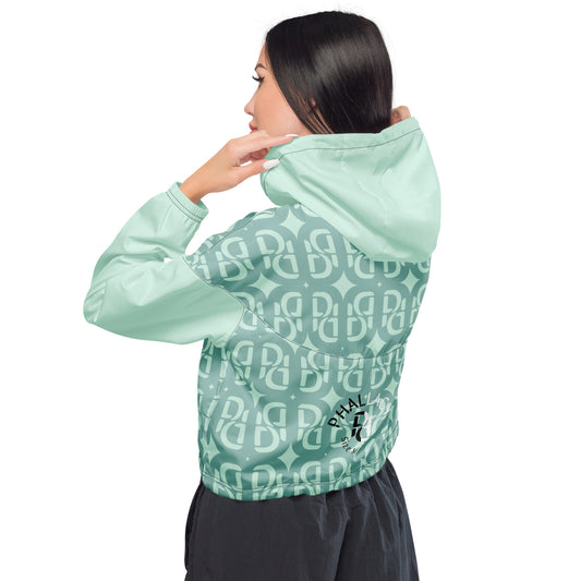 Phallacy Monogram Designer Cropped Windbreaker Hoodie