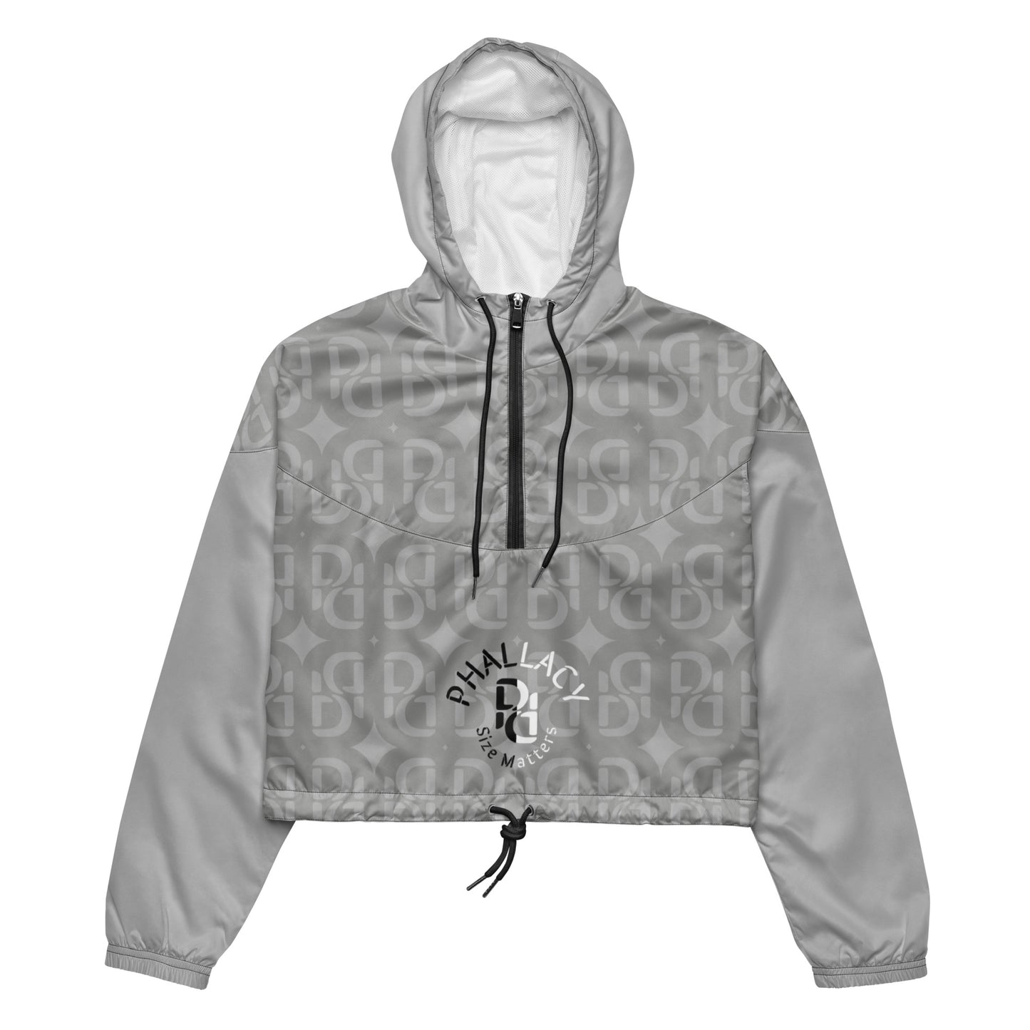 Phallacy Monogram Designer Cropped Windbreaker Hoodie