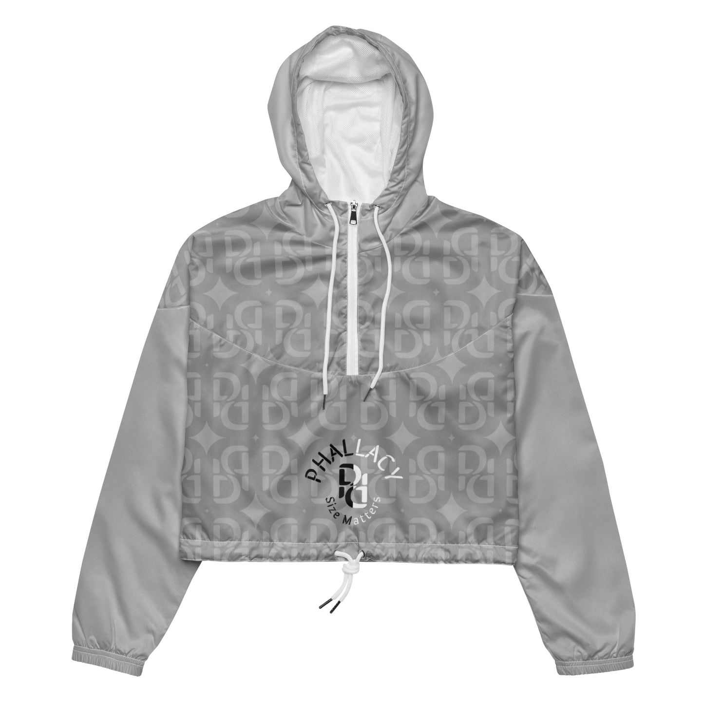 Phallacy Monogram Designer Cropped Windbreaker Hoodie