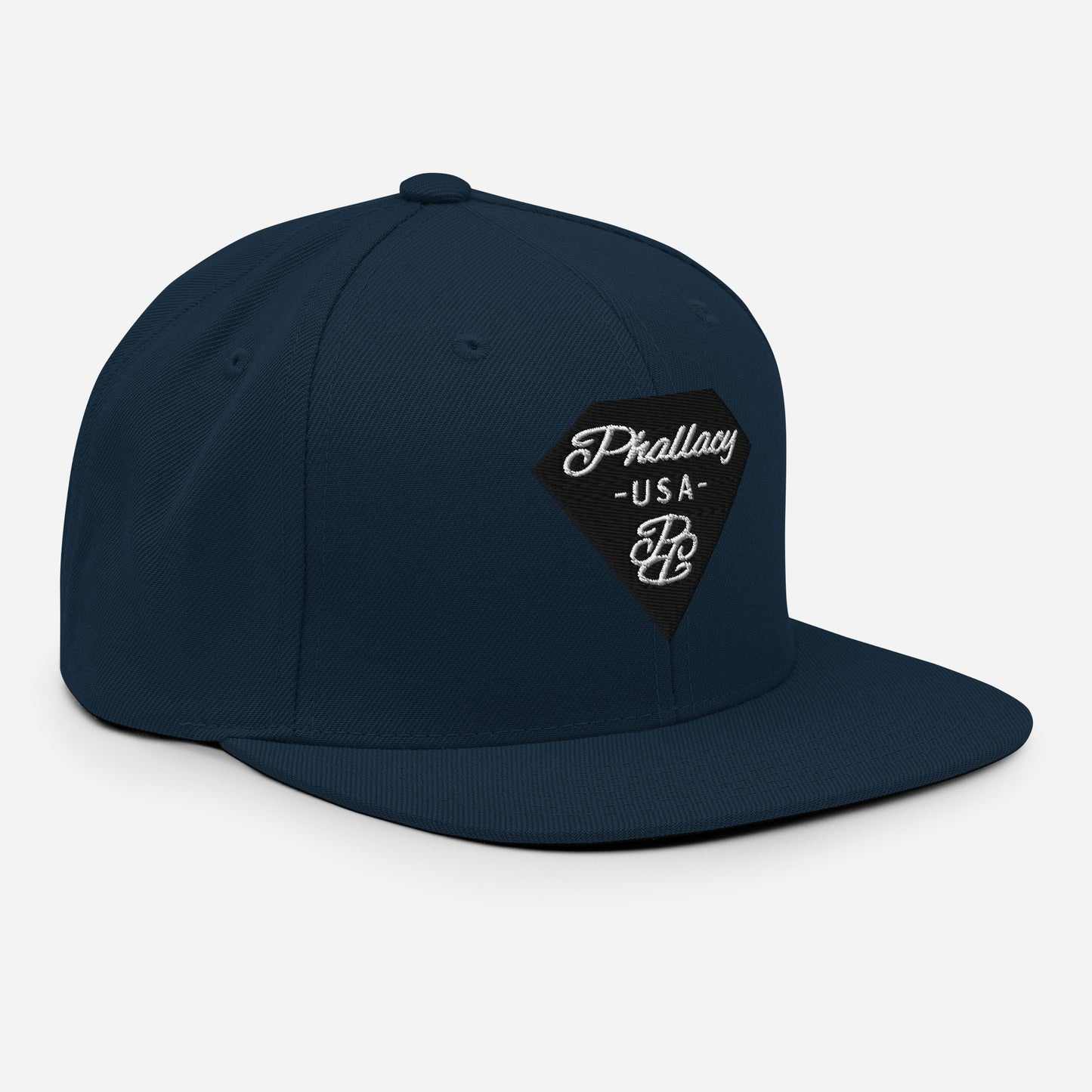 Phallacy Diamond Embroidered Snapback Hat