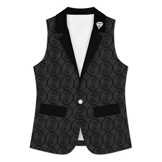 Phallacy Yin-Yang Designer Women's Sleeveless Blazer Vest