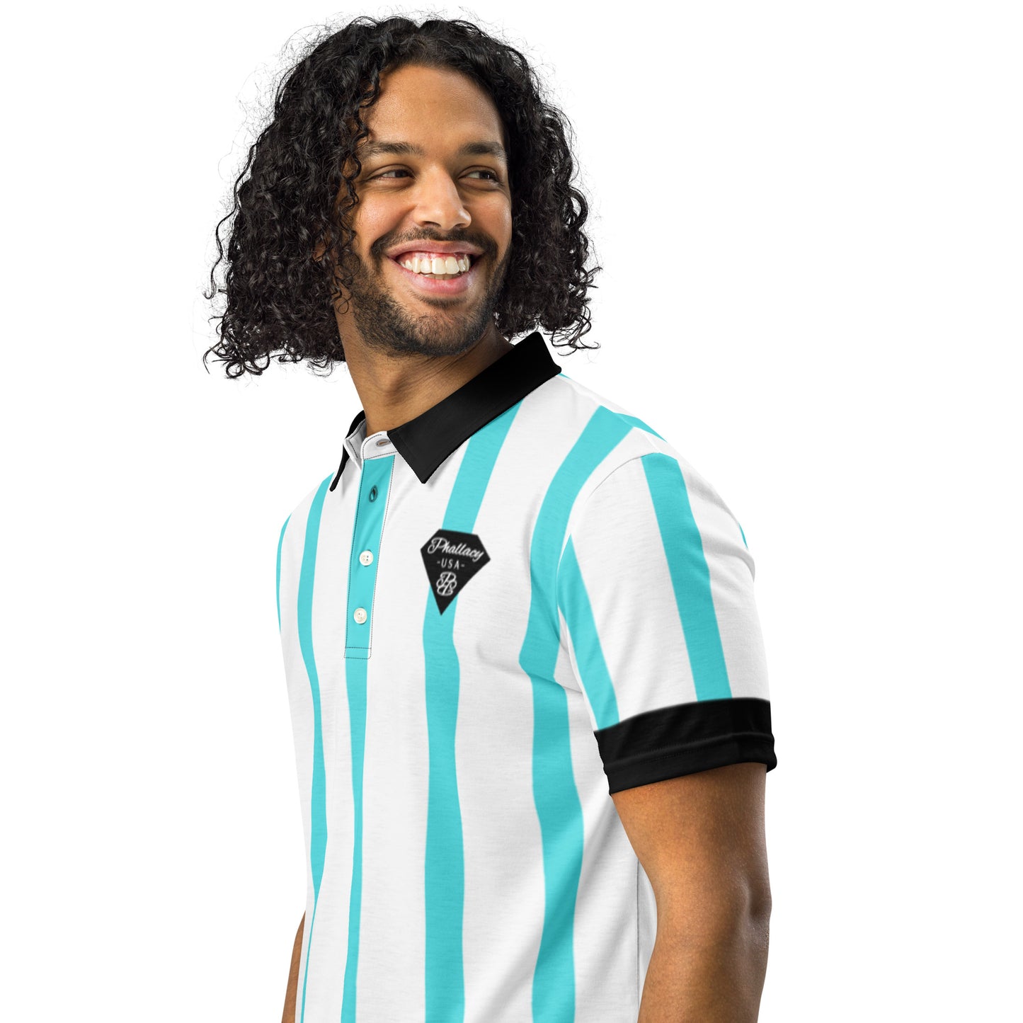 Phallacy Striped Designer Men’s Slim Fit Polo