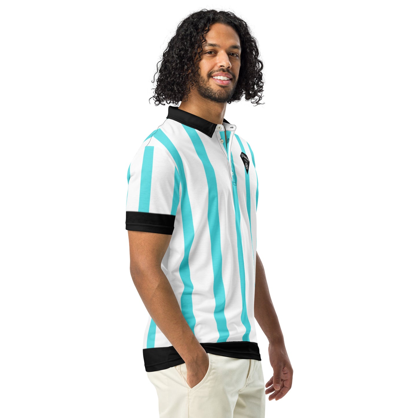 Phallacy Striped Designer Men’s Slim Fit Polo