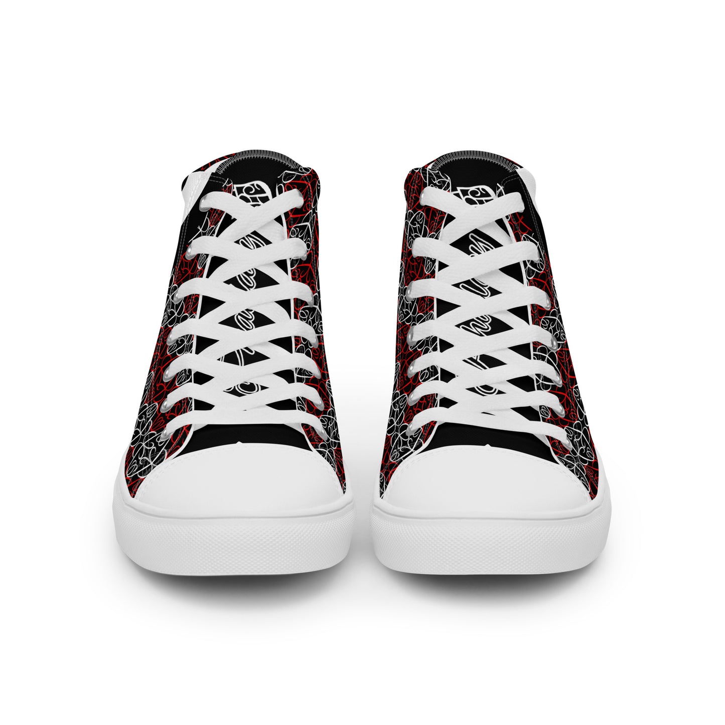 Phallacy Players Designer Men’s High Top Canvas Shoes