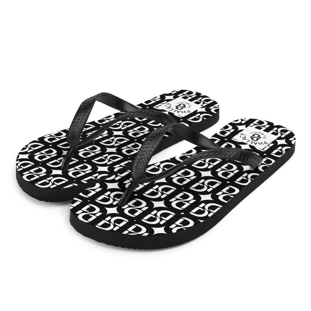 Phallacy Monogram Designer Flip-Flops