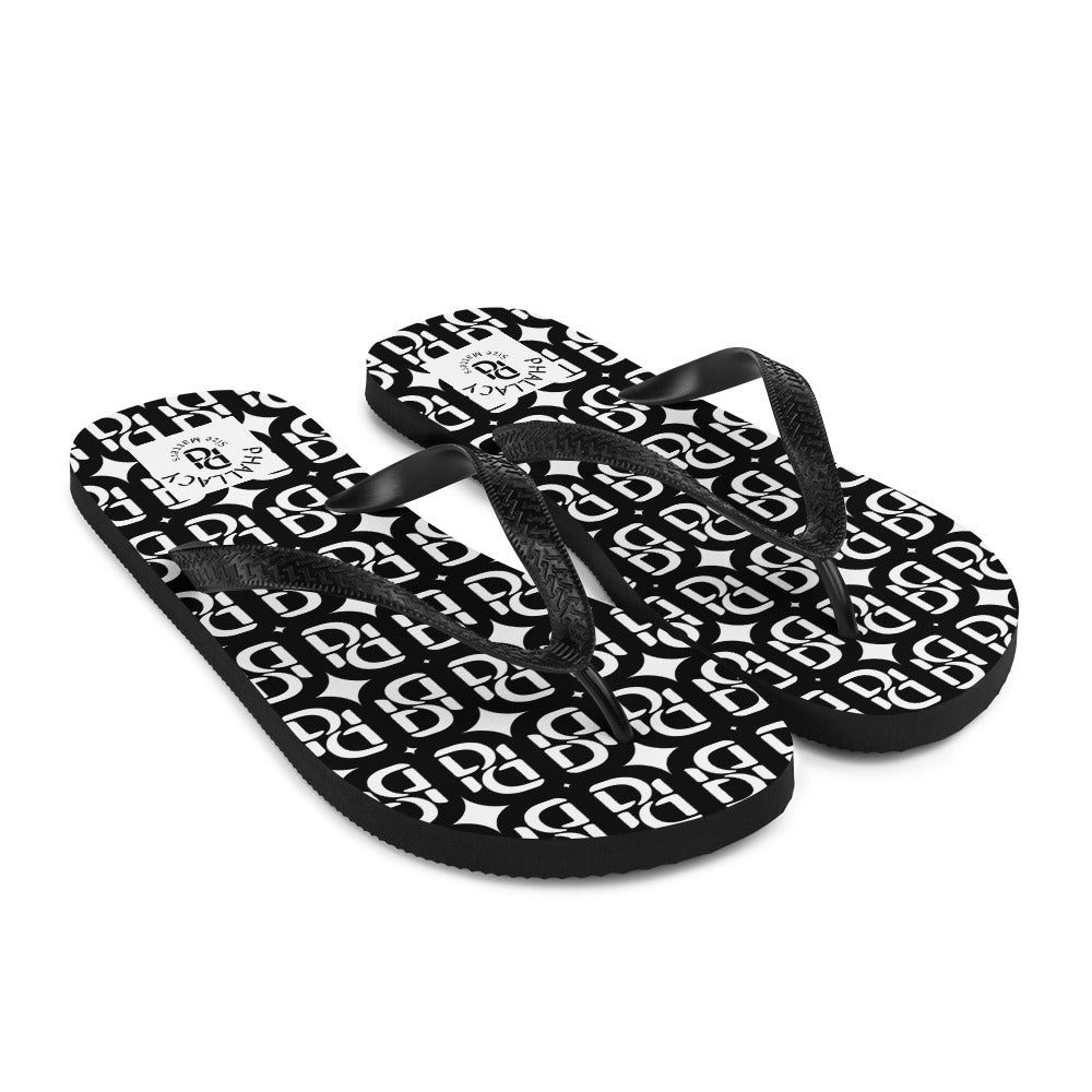 Phallacy Monogram Designer Flip-Flops