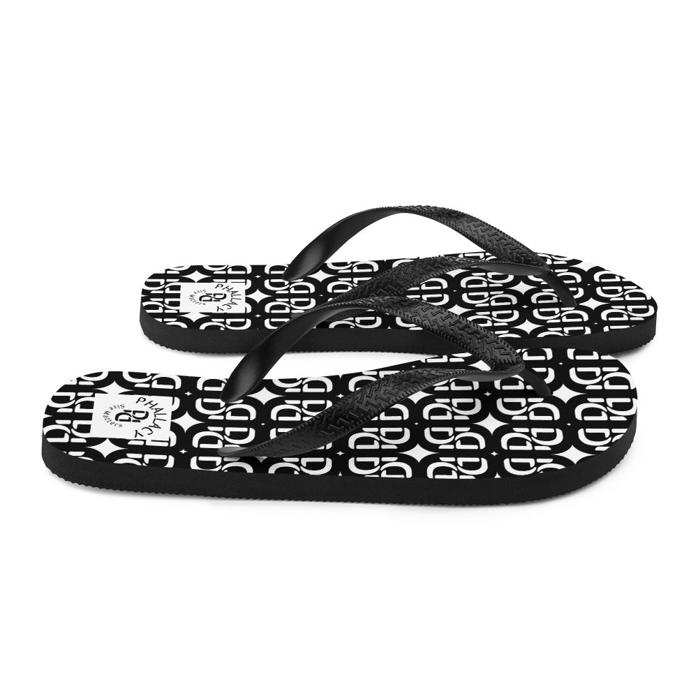 Phallacy Monogram Designer Flip-Flops