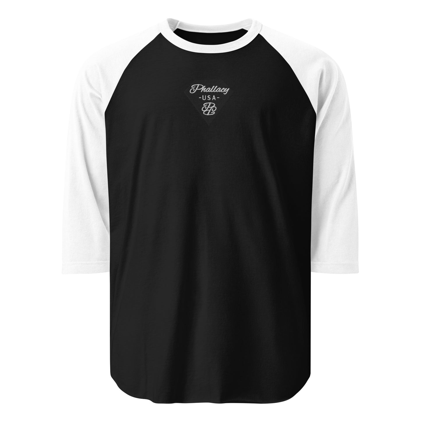 Phallacy Diamond Unisex 3/4 sleeve Raglan Shirt (Embroidery)